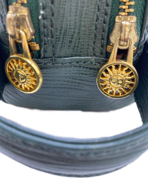 VERSACE（ヴェルサーチェ）VERSACE (ヴェルサーチェ) ダブルファスナーポーチ グリーンの古着・服飾アイテム