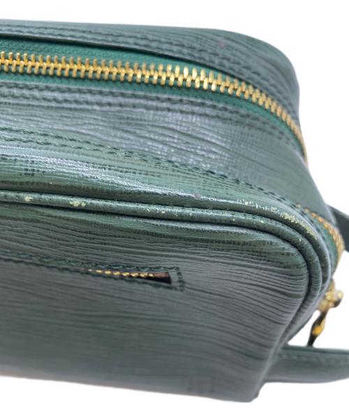 VERSACE（ヴェルサーチェ）VERSACE (ヴェルサーチェ) ダブルファスナーポーチ グリーンの古着・服飾アイテム