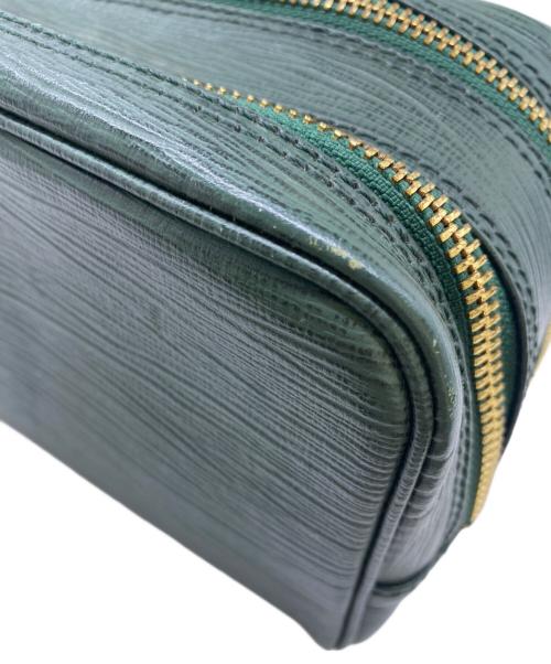 VERSACE（ヴェルサーチェ）VERSACE (ヴェルサーチェ) ダブルファスナーポーチ グリーンの古着・服飾アイテム