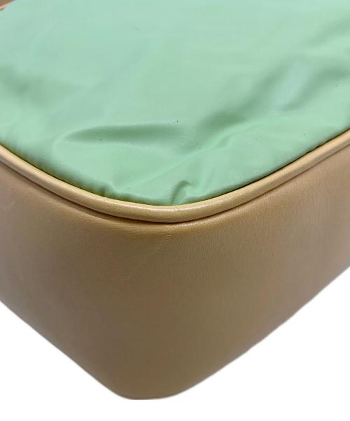 HUNTING WORLD（ハンティングワールド）HUNTING WORLD (ハンティングワールド) ワンショルダーバッグ ベージュ×グリーン×イエローの古着・服飾アイテム