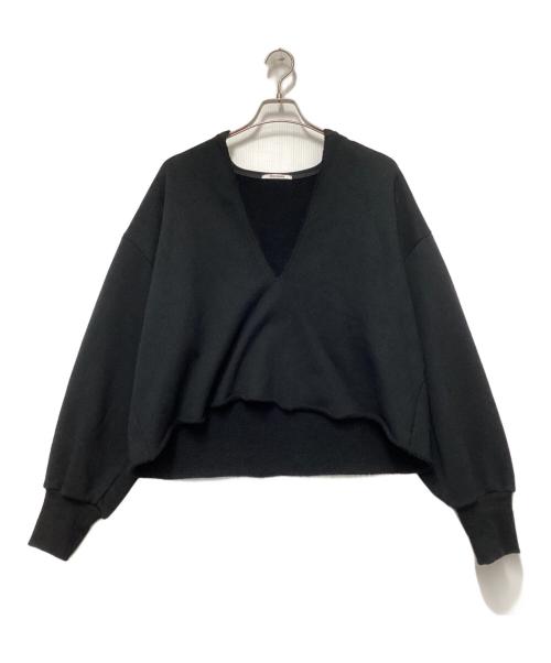 Whim Gazette（ウィムガゼット）Whim Gazette (ウィムガゼット) Whim Gazette　スウェットVネックプルオーバー ブラック サイズ:freeの古着・服飾アイテム