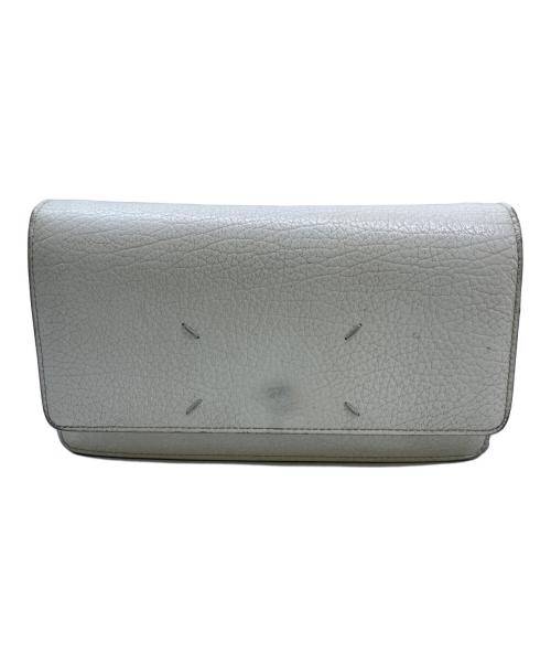 Maison Margiela（メゾンマルジェラ）Maison Margiela (メゾンマルジェラ) 4ステッチレザーチェーンウォレットショルダーバッグ ホワイトの古着・服飾アイテム