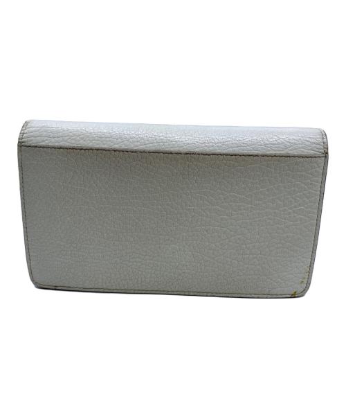 Maison Margiela（メゾンマルジェラ）Maison Margiela (メゾンマルジェラ) 4ステッチレザーチェーンウォレットショルダーバッグ ホワイトの古着・服飾アイテム
