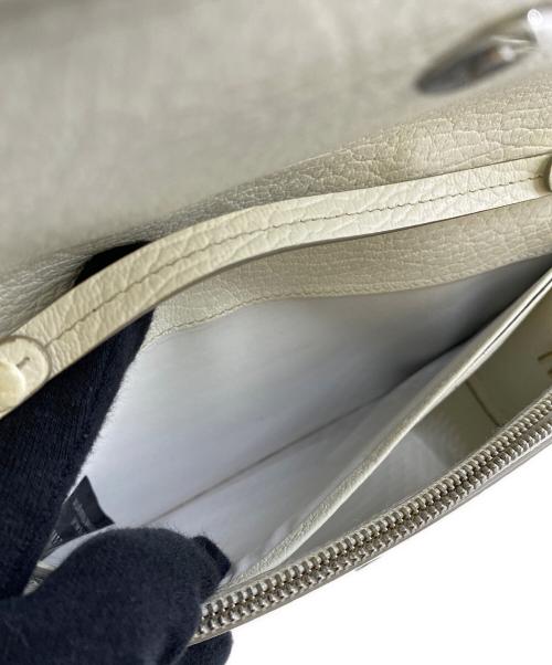 Maison Margiela（メゾンマルジェラ）Maison Margiela (メゾンマルジェラ) 4ステッチレザーチェーンウォレットショルダーバッグ ホワイトの古着・服飾アイテム