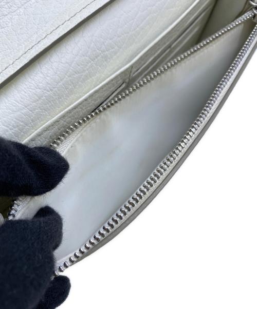 Maison Margiela（メゾンマルジェラ）Maison Margiela (メゾンマルジェラ) 4ステッチレザーチェーンウォレットショルダーバッグ ホワイトの古着・服飾アイテム