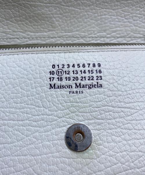 Maison Margiela（メゾンマルジェラ）Maison Margiela (メゾンマルジェラ) 4ステッチレザーチェーンウォレットショルダーバッグ ホワイトの古着・服飾アイテム