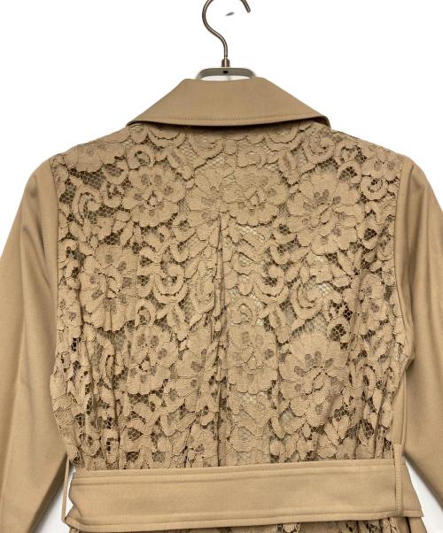 rienda（リエンダ）rienda (リエンダ) Big collar back lace trench ベージュ サイズ:S 未使用品の古着・服飾アイテム