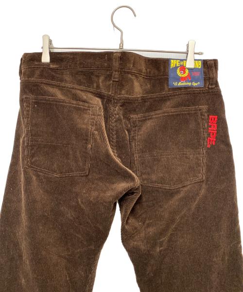 A BATHING APE（アベイシングエイプ）A BATHING APE (アベイシングエイプ) A BATHING APE　コーデュロイパンツ ブラウン サイズ:Mの古着・服飾アイテム