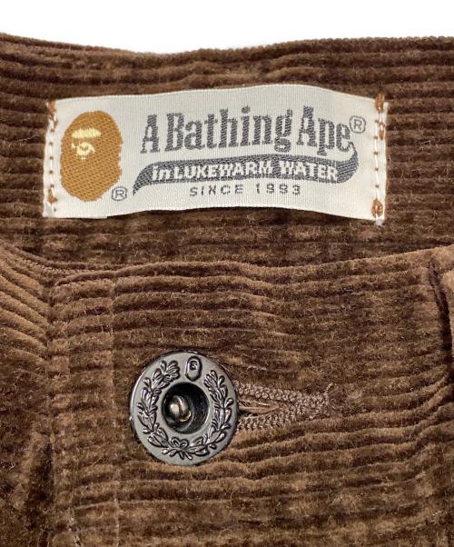 A BATHING APE（アベイシングエイプ）A BATHING APE (アベイシングエイプ) A BATHING APE　コーデュロイパンツ ブラウン サイズ:Mの古着・服飾アイテム
