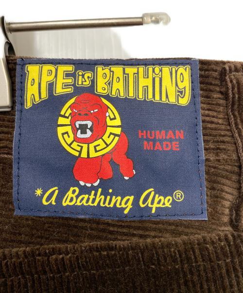A BATHING APE（アベイシングエイプ）A BATHING APE (アベイシングエイプ) A BATHING APE　コーデュロイパンツ ブラウン サイズ:Mの古着・服飾アイテム