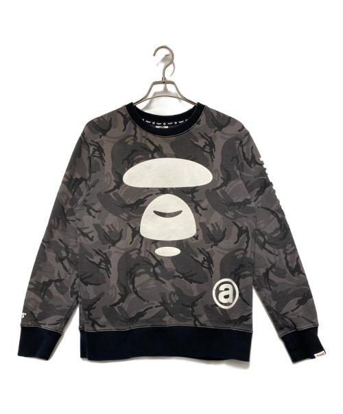 A BATHING APE（アベイシングエイプ）A BATHING APE (アベイシングエイプ) スウェット グレー×ブラック サイズ:Lの古着・服飾アイテム