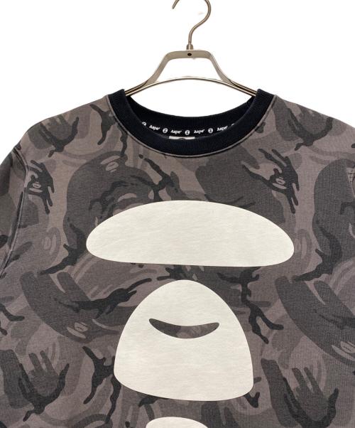 A BATHING APE（アベイシングエイプ）A BATHING APE (アベイシングエイプ) スウェット グレー×ブラック サイズ:Lの古着・服飾アイテム