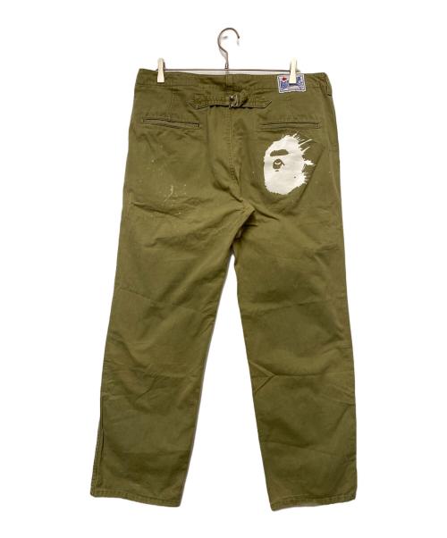 A BATHING APE（アベイシングエイプ）A BATHING APE (アベイシングエイプ) A BATHING APE　チノパン オリーブ サイズ:XLの古着・服飾アイテム