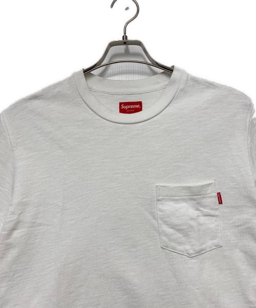 SUPREME（シュプリーム）Supreme (シュプリーム) ポケットカットソー ホワイト サイズ:Mの古着・服飾アイテム