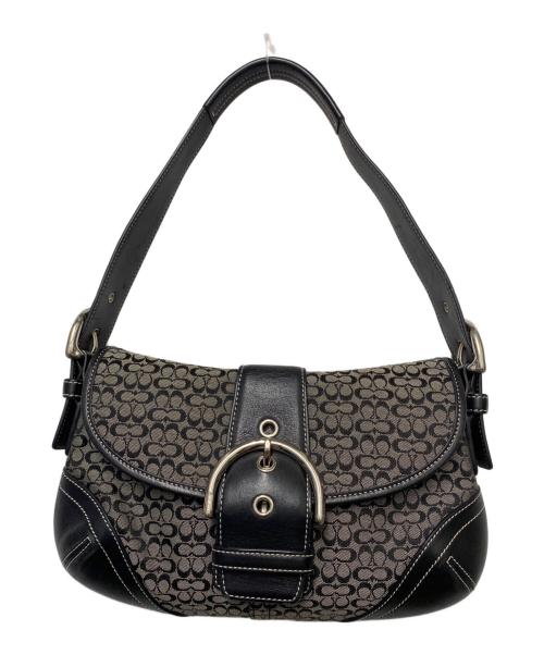 COACH（コーチ）COACH (コーチ) ワンショルダーバッグ ブラック×グレーの古着・服飾アイテム
