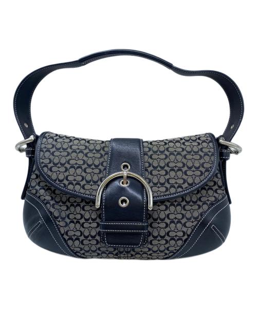 COACH（コーチ）COACH (コーチ) ワンショルダーバッグ ブラック×グレーの古着・服飾アイテム