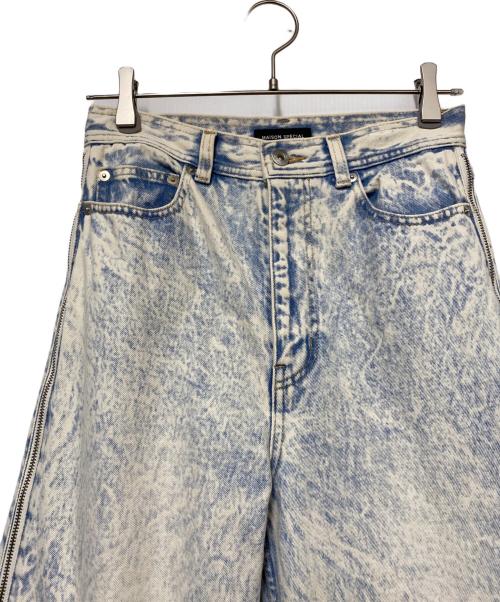MAISON SPECIAL（メゾンスペシャル）MAISON SPECIAL (メゾンスペシャル) Side Long Zip Denim インディゴ サイズ:38の古着・服飾アイテム