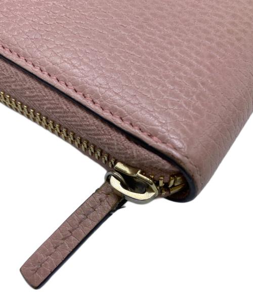 GUCCI（グッチ）GUCCI (グッチ) GUCCI　インターロッキングG　ラウンドファスナー財布 ピンクの古着・服飾アイテム
