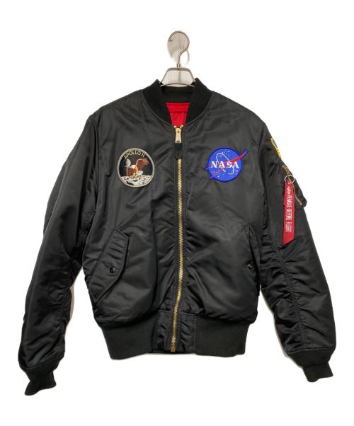 ALPHA INDUSTRIES（アルファインダストリーズ）ALPHA INDUSTRIES (アルファインダストリーズ) フライトジャケット ブラック サイズ:XLの古着・服飾アイテム