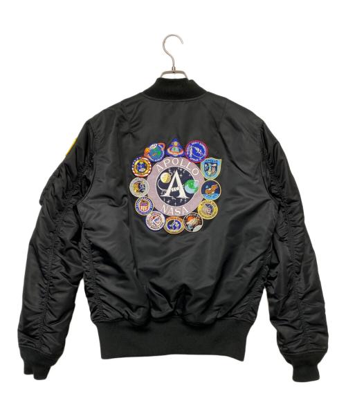 ALPHA INDUSTRIES（アルファインダストリーズ）ALPHA INDUSTRIES (アルファインダストリーズ) フライトジャケット ブラック サイズ:XLの古着・服飾アイテム