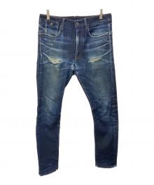 G-STAR RAW（ジースターロゥ）の古着「ダメージデニムパンツ」｜インディゴ