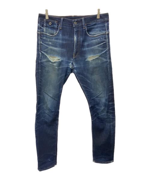 G-STAR RAW（ジースターロゥ）G-STAR RAW (ジースターロゥ) ダメージデニムパンツ インディゴ サイズ:W32の古着・服飾アイテム