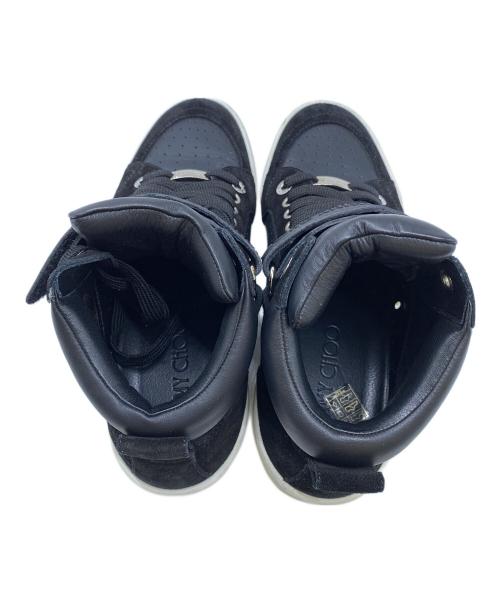 JIMMY CHOO（ジミーチュウ）JIMMY CHOO (ジミーチュウ) ミドルカットスニーカー ブラック サイズ:41の古着・服飾アイテム