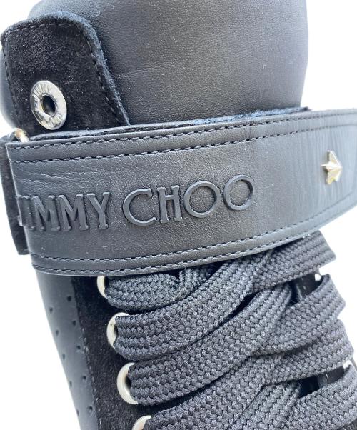 JIMMY CHOO（ジミーチュウ）JIMMY CHOO (ジミーチュウ) ミドルカットスニーカー ブラック サイズ:41の古着・服飾アイテム
