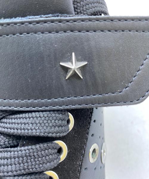 JIMMY CHOO（ジミーチュウ）JIMMY CHOO (ジミーチュウ) ミドルカットスニーカー ブラック サイズ:41の古着・服飾アイテム