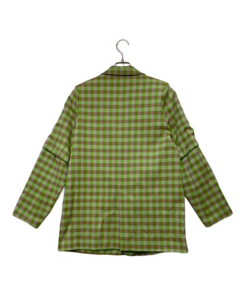 MAISON SPECIAL（メゾンスペシャル）MAISON SPECIAL (メゾンスペシャル) MAISON SPECIAL　切替ダブルテーラードジャケット 黄緑 サイズ:Freeの古着・服飾アイテム