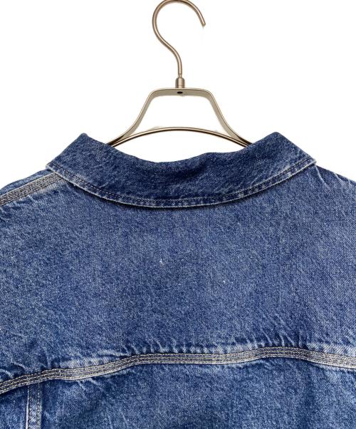Calvin Klein（カルバンクライン）Calvin Klein (カルバンクライン) Calvin Klein　ボクシークロップドデニムジャケット インディゴ サイズ:S 未使用品の古着・服飾アイテム