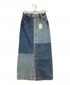 LEVI'Sリーバイス）の古着「LEVI'S　ボタン付きミディスカート」｜インディゴ
