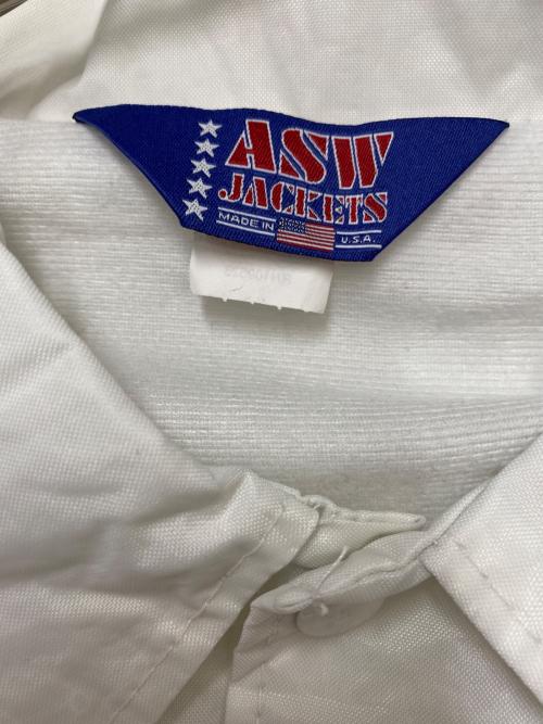 ASW JACKTS（アメリカンスピリットウェア ジャケット）ASW JACKTS (アメリカンスピリットウェア ジャケット) ASW JACKETS　コーチジャケット ホワイト サイズ:Lの古着・服飾アイテム
