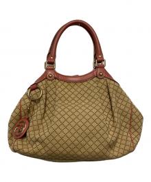 GUCCI（グッチ）の古着「ハンドバッグ」｜ブラウン×ピンク