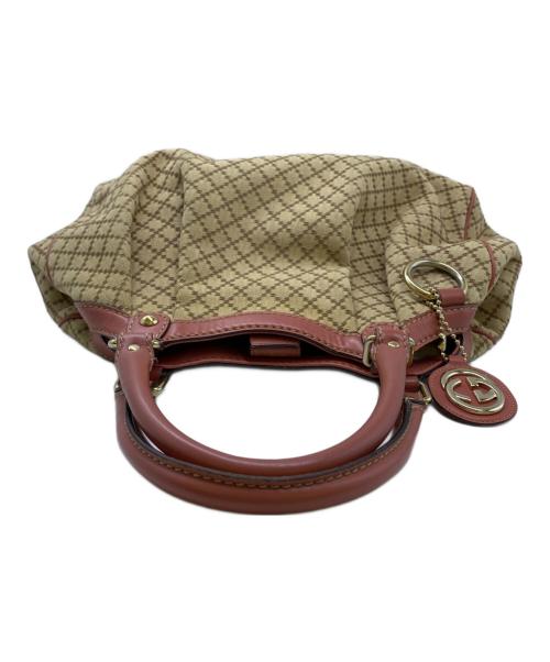GUCCI（グッチ）GUCCI (グッチ) ハンドバッグ ブラウン×ピンクの古着・服飾アイテム