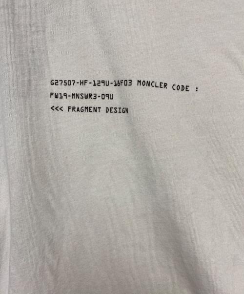MONCLER（モンクレール）MONCLER (モンクレール) FRAGMENT DESIGN (フラグメントデザイン) ラグランカットソー ブラック×ホワイト サイズ:Lの古着・服飾アイテム
