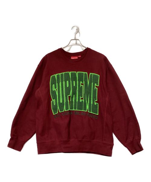 SUPREME（シュプリーム）Supreme (シュプリーム) 21AW Cities Arc Crewneck レッド サイズ:Lの古着・服飾アイテム