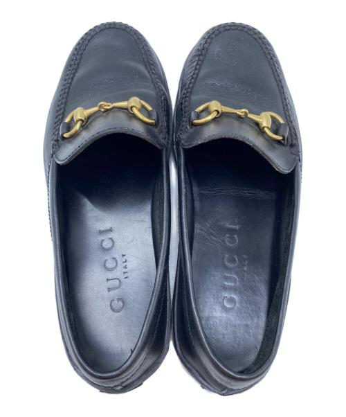 GUCCI（グッチ）GUCCI (グッチ) ビットローファー ブラック サイズ:７Mの古着・服飾アイテム