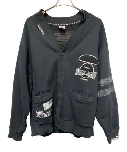 A BATHING APE（アベイシングエイプ）A BATHING APE (アベイシングエイプ) 厚手カーディガン ブラック サイズ:XLの古着・服飾アイテム