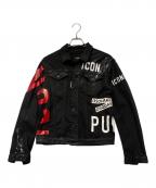 DSQUARED2ディースクエアード）の古着「DSQUARED2　デニムジャケット」｜ブラック
