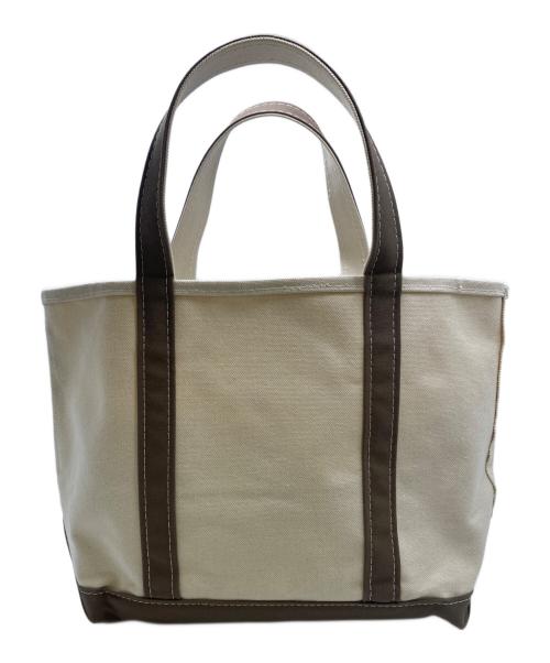 L.L.Bean（エルエルビーン）L.L.Bean (エルエルビーン) L.L.Bean　キャンバストートバッグ アイボリー×ブラウンの古着・服飾アイテム