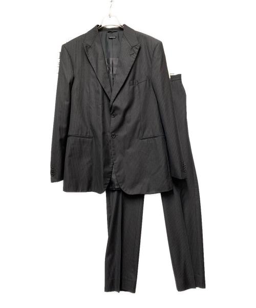 GIORGIO ARMANI（ジョルジョアルマーニ）GIORGIO ARMANI (ジョルジョアルマーニ) 2Bセットアップスーツ ブラック サイズ:56の古着・服飾アイテム