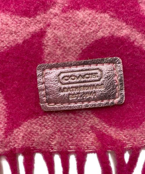 COACH（コーチ）COACH (コーチ) マフラー ピンクの古着・服飾アイテム