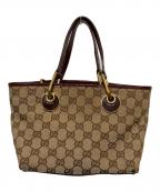 GUCCIグッチ）の古着「GUCCI　GGハンドバッグ」｜ベージュ