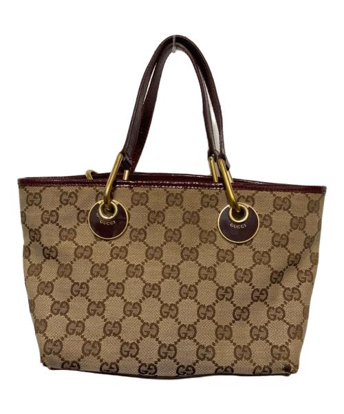 GUCCI（グッチ）GUCCI (グッチ) GUCCI　GGハンドバッグ ベージュの古着・服飾アイテム