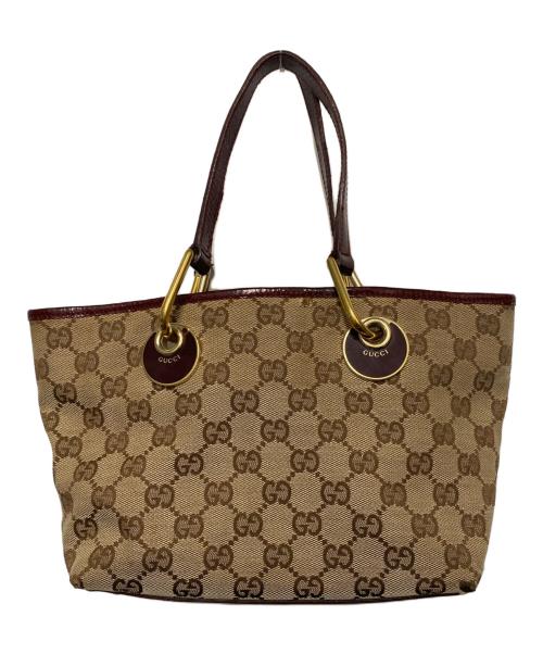 GUCCI（グッチ）GUCCI (グッチ) GUCCI　GGハンドバッグ ベージュの古着・服飾アイテム