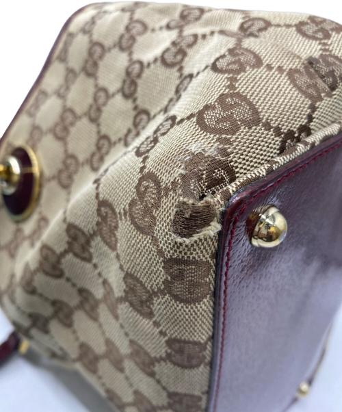 GUCCI（グッチ）GUCCI (グッチ) GUCCI　GGハンドバッグ ベージュの古着・服飾アイテム