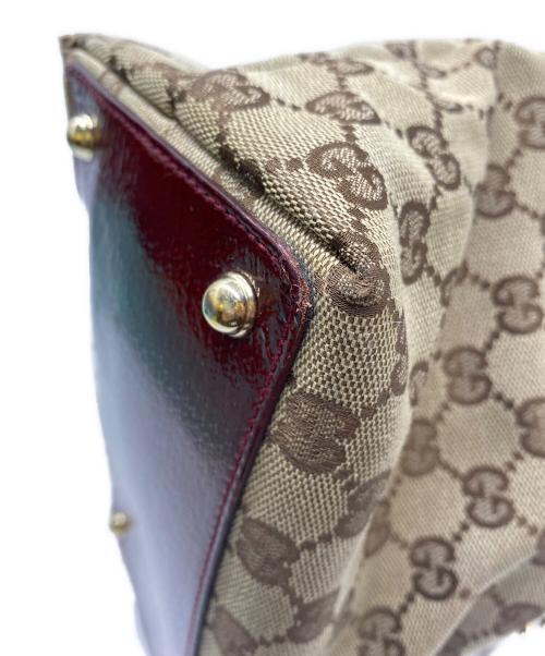 GUCCI（グッチ）GUCCI (グッチ) GUCCI　GGハンドバッグ ベージュの古着・服飾アイテム