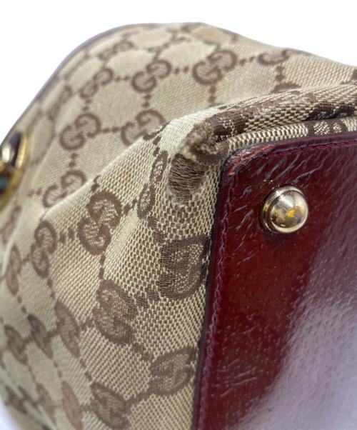 GUCCI（グッチ）GUCCI (グッチ) GUCCI　GGハンドバッグ ベージュの古着・服飾アイテム