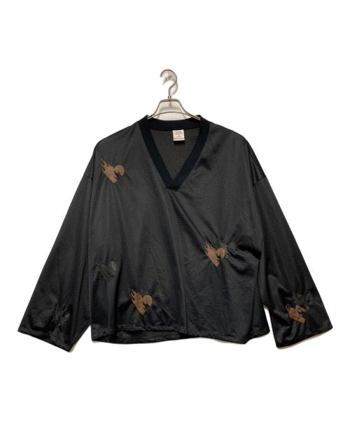 GOAT SAVE（ゴートセイブ）GOAT SAVE (ゴートセイブ) GOAT SAVE　メッシュカットソー ブラック サイズ:Lの古着・服飾アイテム
